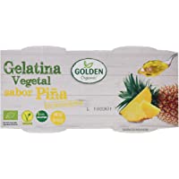 Los mejores  - Golden Organic Gelatina Vegetal Ecológica de Piña con Trozos - Paquete de 12 x 240 gr - Total: 2880 gr